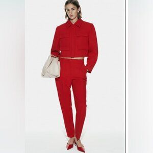NWT Zara Red Ankle Pants, Size 6
